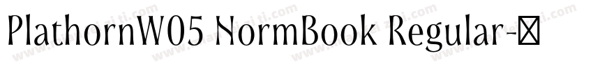PlathornW05 NormBook Regular字体转换